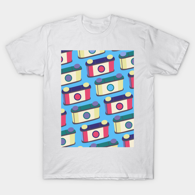 Retro Pinhole Camera Pattern - True Summer Seasonal Color Palette by aaalou